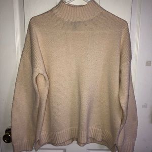 Tan Mock Neck Sweater